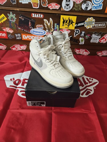Nike Air Force 1 High '07 LV8 SZ US 8.5 MENS Vintage Sail Medium Grey - Picture 2 of 9