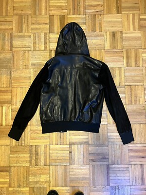 Marc Jacobs Hooded Leather Jacket Men's US36/EU46