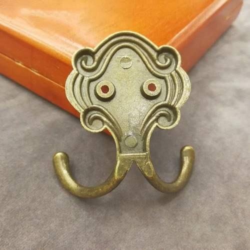 5 PCS Alloy Antique Brass Wall Door Hanger Hook Hat Coat Bag Robe Hooks - Picture 4 of 8