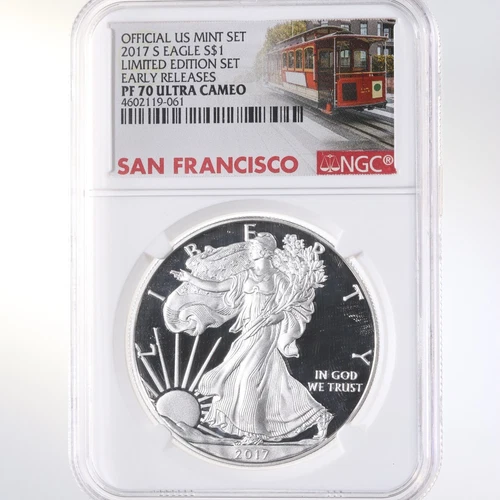 2017 S American Silver Eagle $1 Limited Edition Early Releases NGC PF 70 U CAMEO
