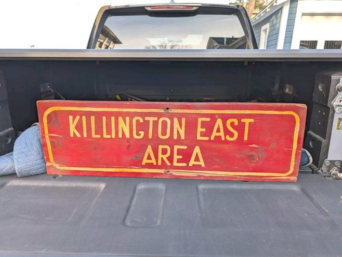 Original Killington East Wooden Ski Trail Sign From Late 60s Expansion Vintage