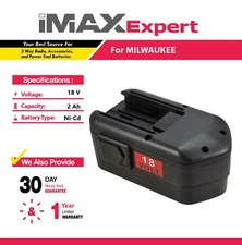 18V 2Ah NiCd Battery for Milwaukee 48-11-2230, 48-11-2200, 48-11-2232