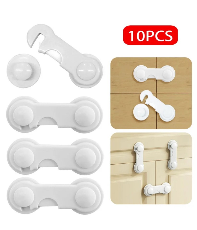 10x Child Locks Baby Toddler Cupboard Safety Proof Door Drawer