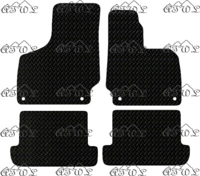 CAR FLOOR MATS FOR AUDI TT 2006 TO 2014 ALL WEATHER TAILORED BLACK RUBBER MAT.
