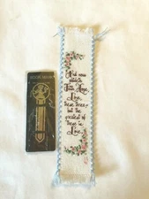 Bookmarks Lot of 2 Angel 18K Gold Plate Cross Stich Is About Love Good Condition