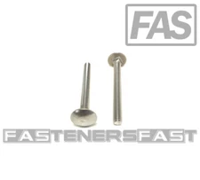 (10) M6-1.00x60 Carriage Bolts Stainless Steel DIN603 A2 Stainless Steel