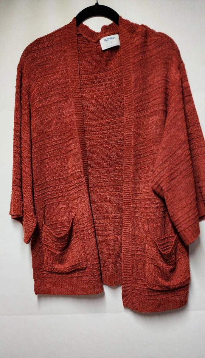 Old Navy Women s Burnt Orange Long Sleeve Knit Cardigan Size Small