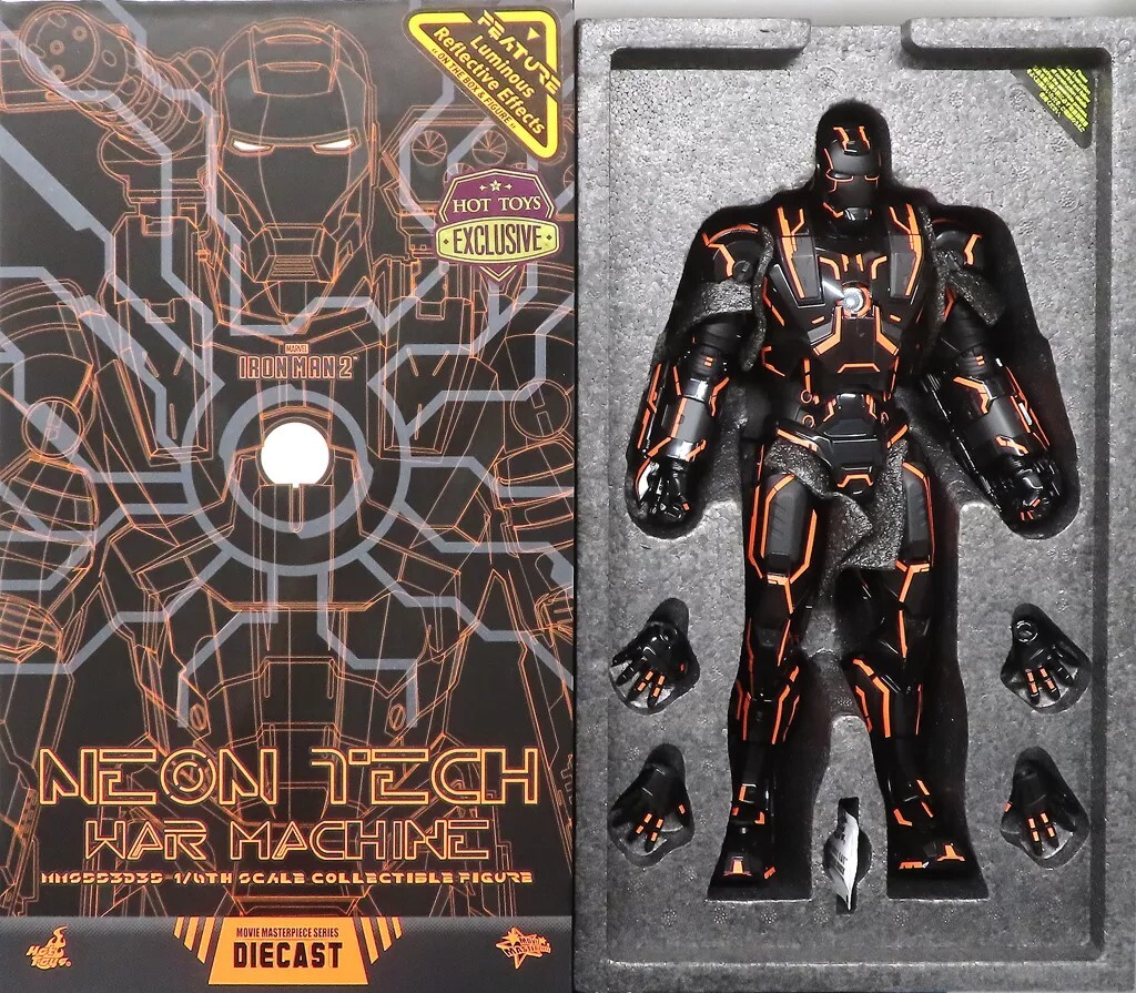 Hot Toys MMS 553 D35 Iron Man 2 War Machine Neon Tech Orange