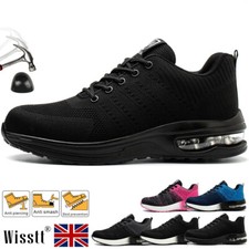 Mens Womens Air Safety Shoes Work Boots Steel Toe Cap Trainers ESD Lightweight