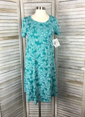 Lularoe Sea Green Floral High Low Dress 
