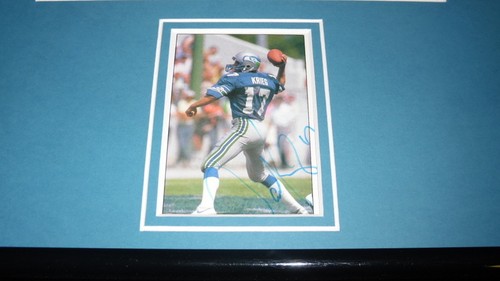 Dave Krieg Signed Framed 11x14 Photo Display JSA Seattle Seahawks - Picture 2 of 2