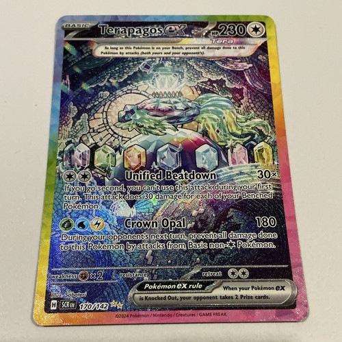 Pokémon Terapagos ex SV07 Stellar Crown Special Illustration Rare Holo 170/142