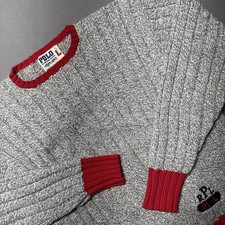 VTG Ralph Lauren Polo Sporting Goods Sweater Mens Sz Large Ribbed Cable Knit 90s
