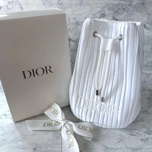 Pochette DIOR Nouveauté Cordon Blanc Dernier Design Plis Dior 2025 NEUF