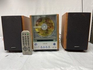 Sony CMT EX1 Compact Component System CD Player with Remote and Speakers