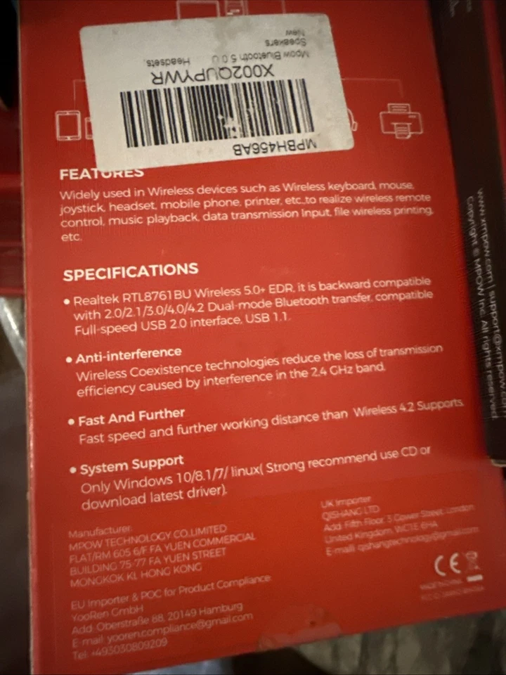 Dongle USB inalámbrico Bh456a Foto 2 de 2