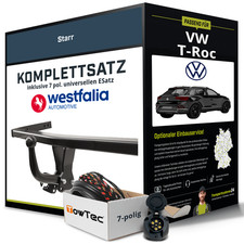 Für VW T-Roc Typ A11 , D11 Anhängerkupplung starr +eSatz 7pol uni 11.2017-jetzt