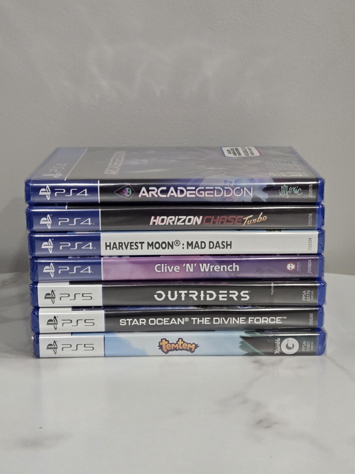Factory Sealed PS4 & pS5 7 Game Bundle