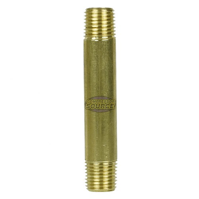 #ad 1 4quot; NPT X 3quot; Inch Long Solid Yellow Brass Nipple Extension 1200 PSI Max 117C3 $7.95