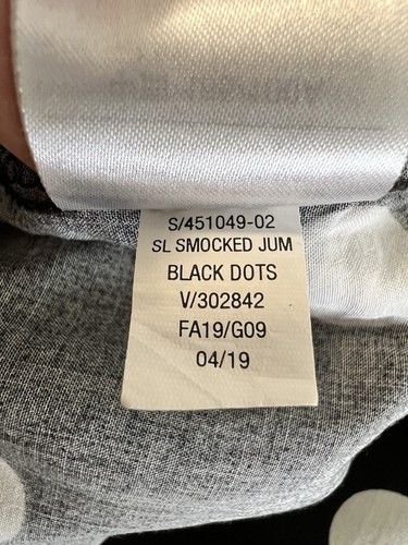 Old Navy Jumpsuit Sz Large Polka Dot Black Womens Crop Wide Leg - Picture 12 of 13
