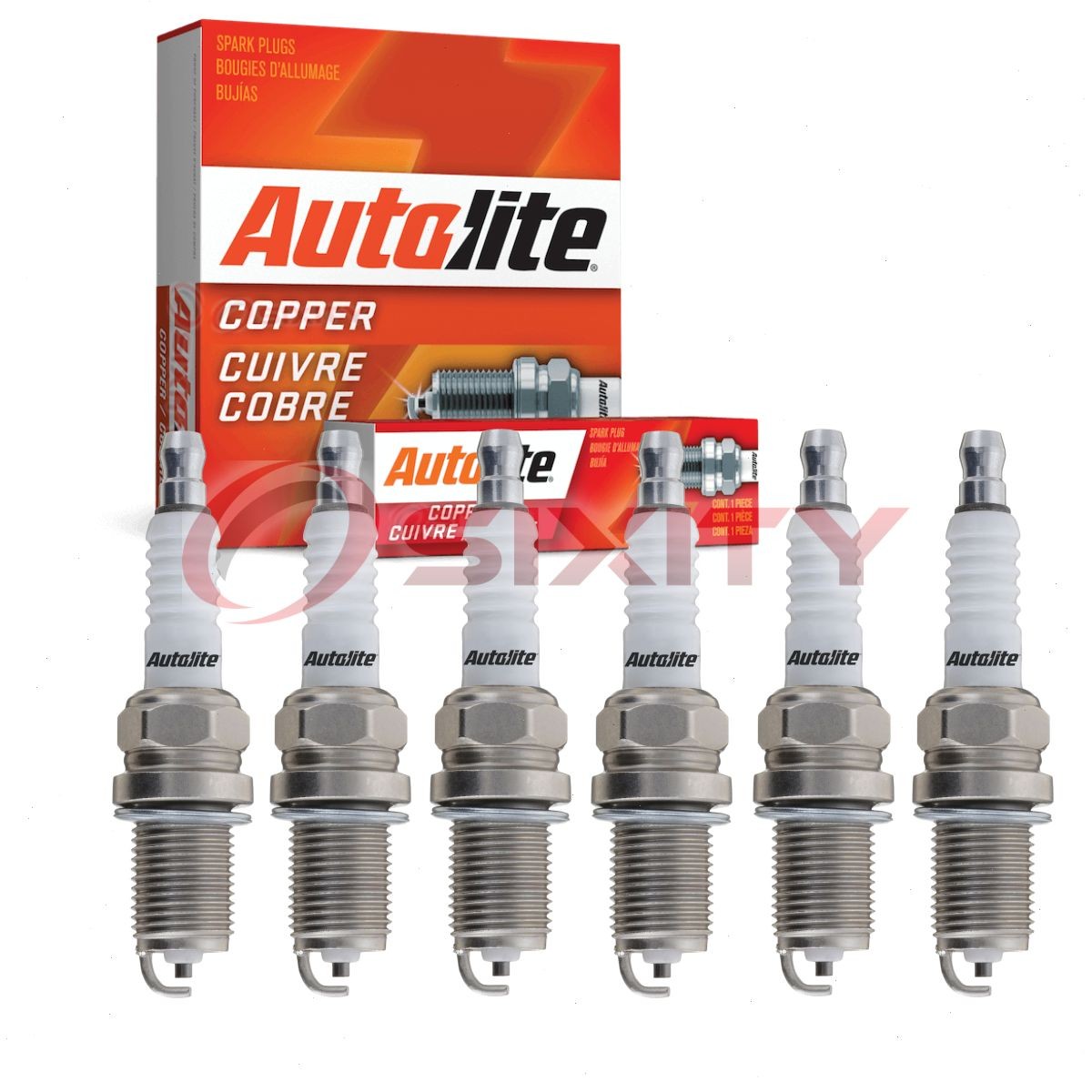 6 pc Autolite Copper Core 3922 Spark Plugs for W5AC AGSP12C 7969 6987 5509 qb