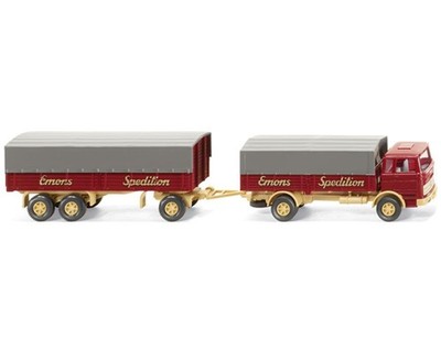 Wiking 043504Mercedes Benz LP 1620 Pritschenlastzug Emos Spedition HO 1:87  NEU