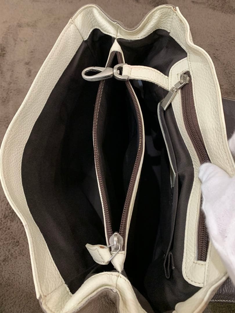 Barneys New York Leather/Python 2way Shoulder Han… - image 8