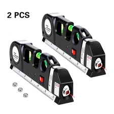2Pc Laser Level Line Tool Multipurpose Laser Level Kit Standard Cross Line Laser