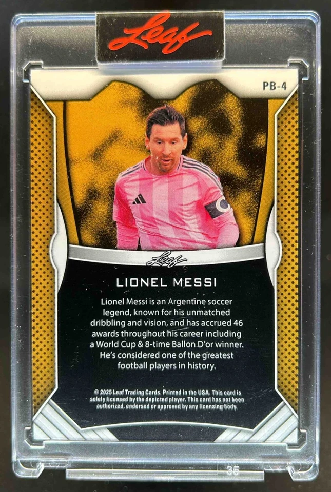 2025 Leaf Walmart Exclusive Lionel Messi #PB-4 Inter Miami - Image 2 of 2