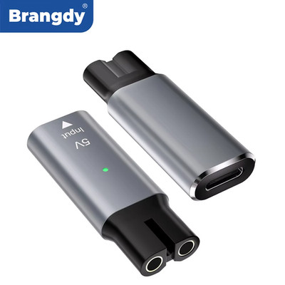 1pcs Brangdy 5V Type-C Shaver Adapter   USB-C Charger Converter for Philips