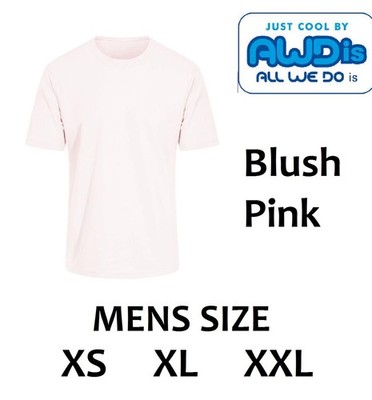 Mens T shirt, pale blush pink,  super smooth fabric, Size XS XL XXL New, AWDIS