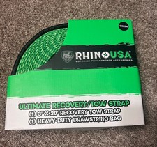 Rhino Usa Recovery Tow Strap 3in X 30ft Heavy Duty - 31518lb Break Strength New