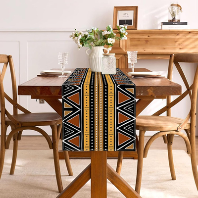 Kwanzaa African Print Table Runner Mudcloth Black History Month