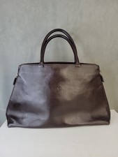 Borsa a mano Dilucio in vera pelle marrone made in Sudafrica doppio cinturino