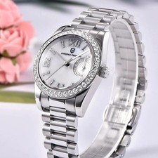 PAGANI DESIGN Women's Quartz Watch 32MM Sapphire 100M Waterproof Stainless NEW