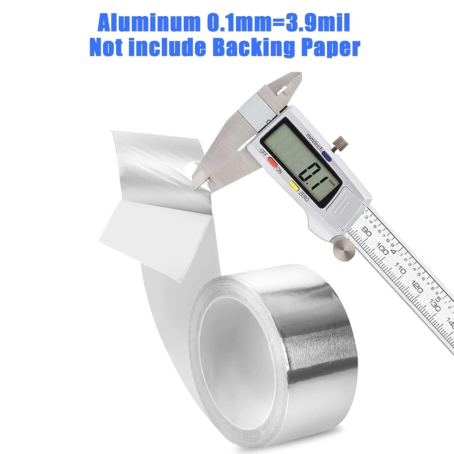 2 Inch x 65Ft Aluminum Foil Tape Heavy Duty HVAC Insulation Silver