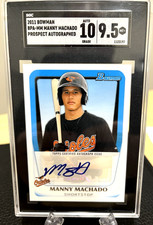 2011 BOWMAN PROSPECT AUTOGRAPHS #MM MANNY MACHADO SGC 9.5 AUTO 10