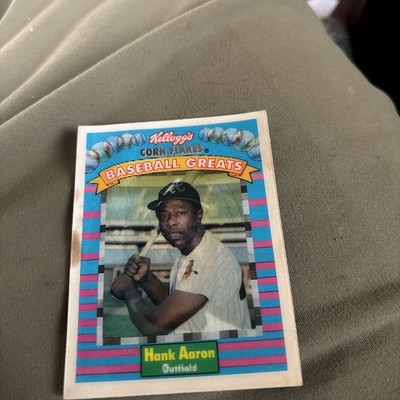 Hank Aaron 1991 Kelloggs Corn Flakes Baseball Greats Sportflics Atlanta Braves 2