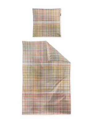 Irisette Wave Mako-Satin Bettwäsche 155x220 Streifen Karo multi bunt 8693-90