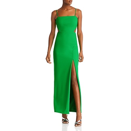 AQUA Cutout Crepe Gown Size 0 - Picture 3 of 9
