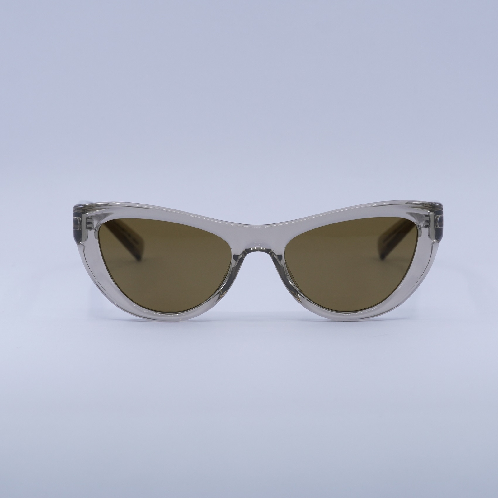 Saint Laurent SL676 005 Occhiali da Sole Trasparente Sabbia Marrone 53 19 145 Nuovi Authe...