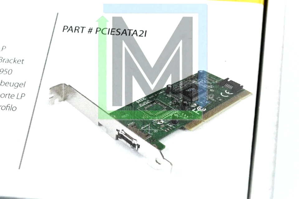 PCIESATA2I STARTECH 1 PORT eSATA + 1 PORT SATA PCI CONTROLLER NEW - 3pcs - Image 2 of 4