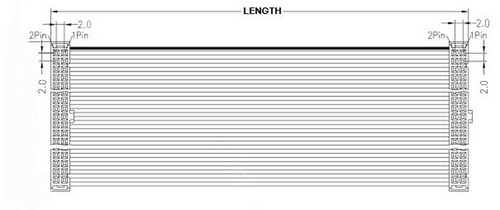 1Pcs 2mm 2.0mm Pitch 24 Pin 24 Wire Extension IDC Flat Ribbon Cable Length 60CM - 第 5/5 張圖片
