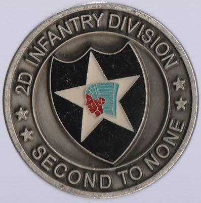 2ID Infantry Division 2 star MG Le Moyne challenge Coin 1.75