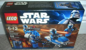 2010 Star Wars Clone Lego 7913 Trooper & 7914 Mandalorian  Battle Pack RETIRED