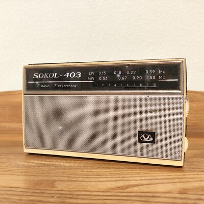 SOKOL-403 I Vintage 1971 Soviet Russian Radio Receiver  USSR  AS IS wabi-sabi