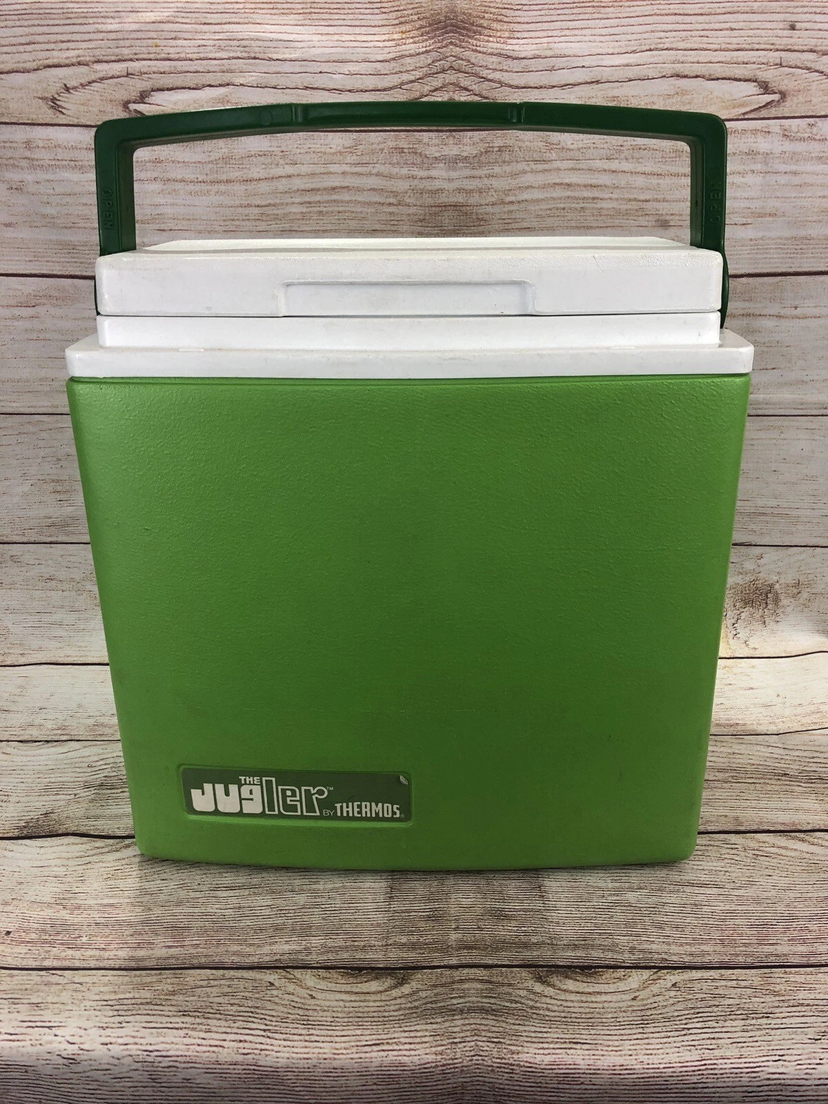 Vintage Thermos Jugler 3 Gallon Beverage Water Cooler Model 8312 Green White