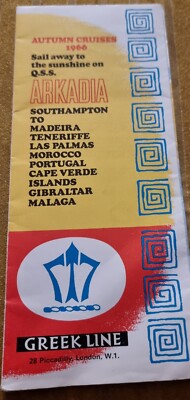 Q.S.S. 1966 Arkadia Greek Line Prospekt