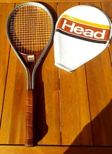 Vintage 1970's AMF HEAD Tennis Racquet, headcover & Leather grip, good condition