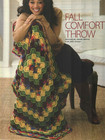 Fall Comfort Throw Afghan Home Decor Crochet Pattern Instructions